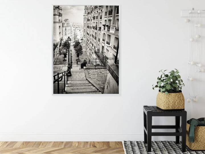 Plakat Niesamowite Ulice Paryża - Fotografia Czarno-Biała