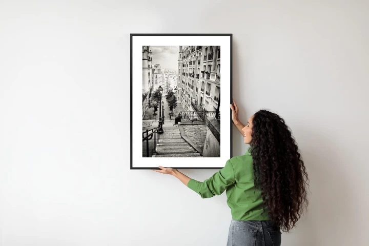 Plakat Niesamowite Ulice Paryża - Fotografia Czarno-Biała