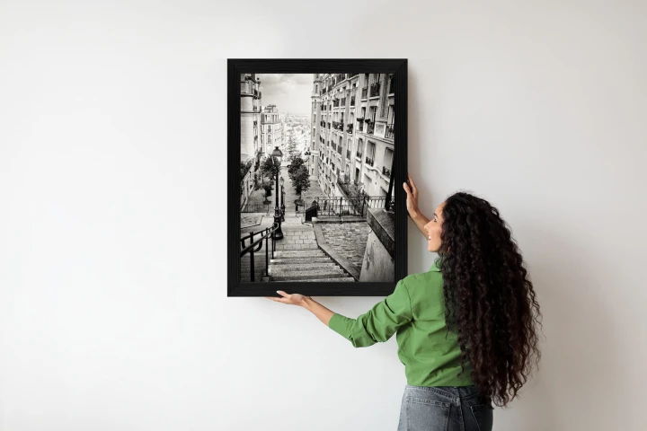 Plakat Niesamowite Ulice Paryża - Fotografia Czarno-Biała