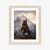 Plakat Niedźwiedź Grizzly Na Śnieżnym Paśmie Górskim