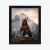Plakat Niedźwiedź Grizzly Na Śnieżnym Paśmie Górskim