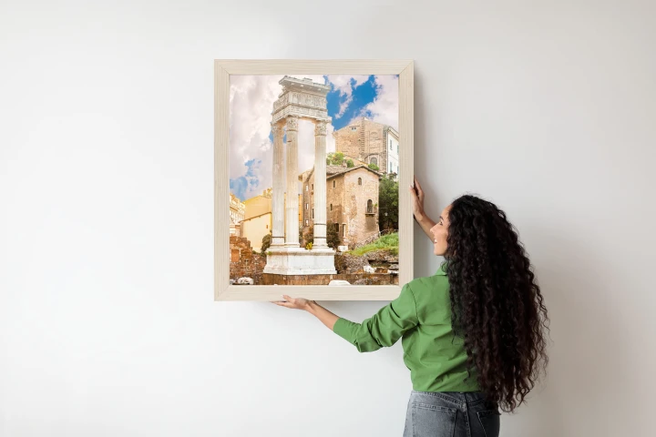 Plakat Kolumna W Świątyni Apollina Sozjanusa