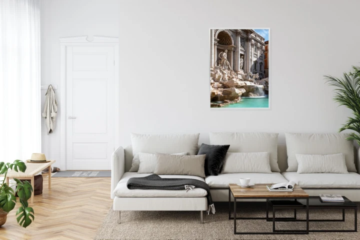 Plakat Fontanna Di Trevi Z Turkusową Wodą