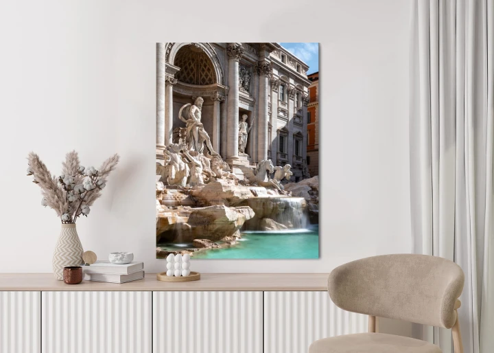 Plakat Fontanna Di Trevi Z Turkusową Wodą