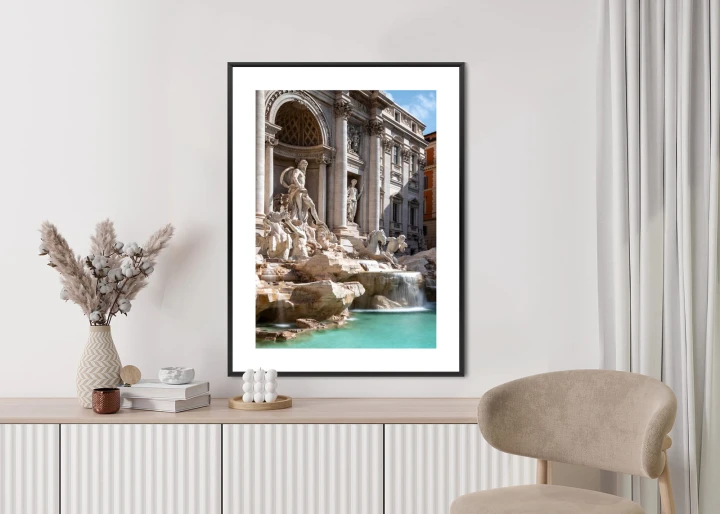 Plakat Fontanna Di Trevi Z Turkusową Wodą