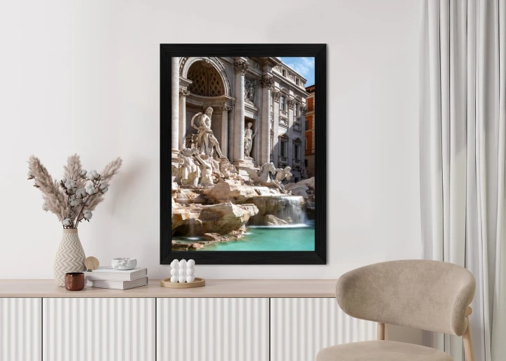 Plakat Fontanna Di Trevi Z Turkusową Wodą