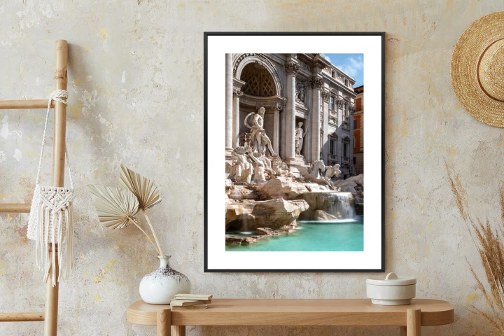 Plakat Fontanna Di Trevi Z Turkusową Wodą