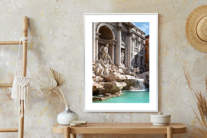 Plakat Fontanna Di Trevi Z Turkusową Wodą