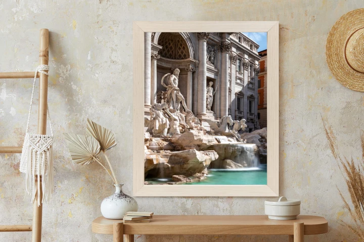 Plakat Fontanna Di Trevi Z Turkusową Wodą