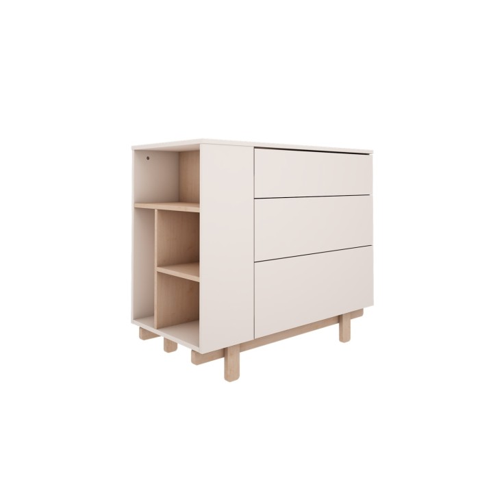 Biała komoda z regałem Basic do pokoju dziecka