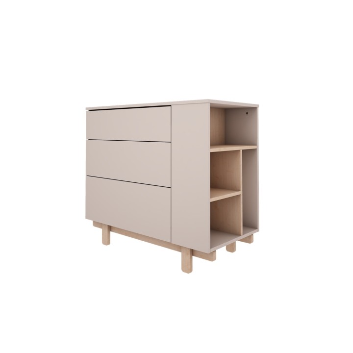 Komoda Basic kaszmir z półkami montowanymi z boku