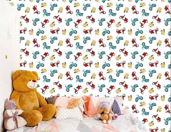 Tapeta Kolorowe Skutery Vintage