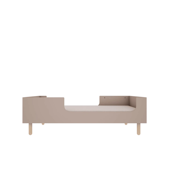 Łóżeczko dziecięce Basic trufla przekształcone w tapczanik