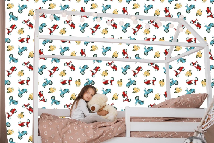 Tapeta Kolorowe Skutery Vintage