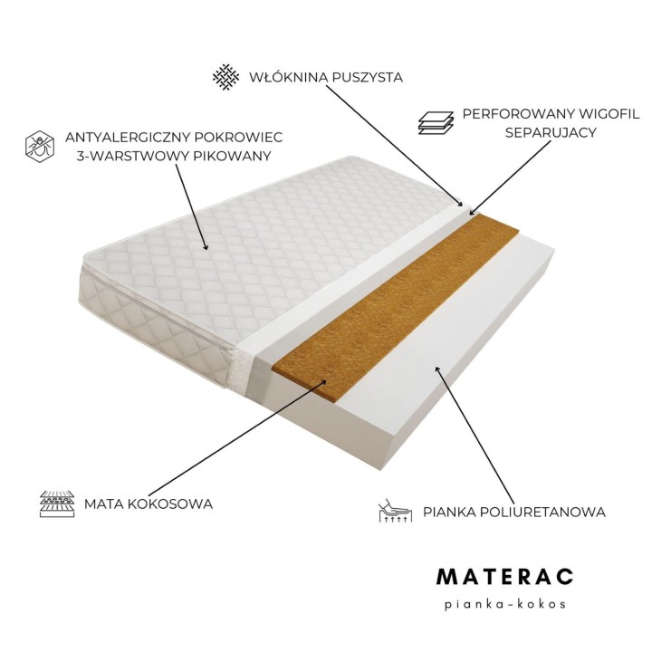 materac piankowo-kokosowy