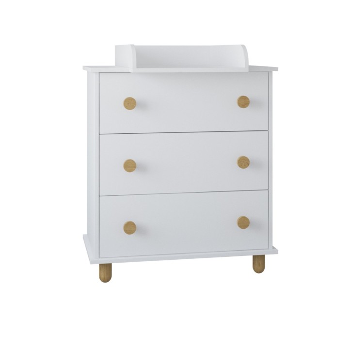 komoda z przewijakiem Lilo biała do pokoju niemowlęcia