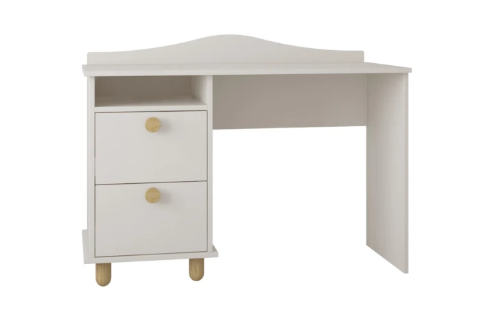 biurko dziecięce Lilo w kolorze kaszmir z drewnianymi nóżkami