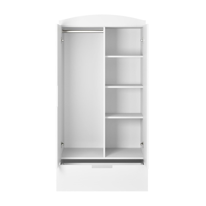 wnętrze szafy Classic z drążkiem i półkami