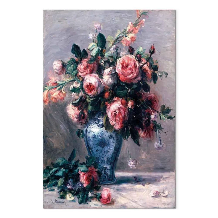 Obraz - Pierre-Auguste Renoir – Wazon róż