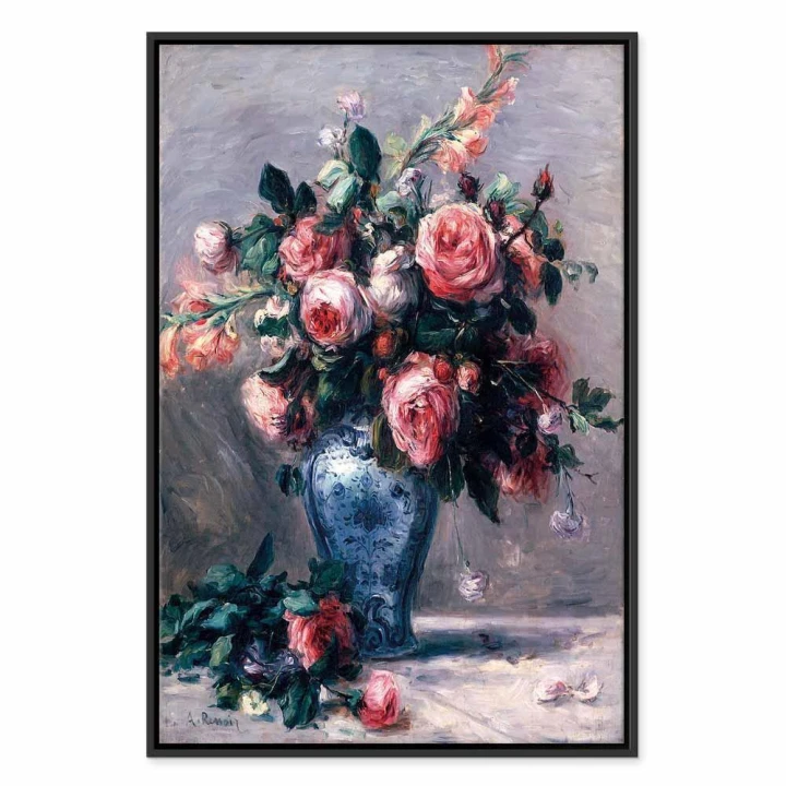 Obraz - Pierre-Auguste Renoir – Wazon róż