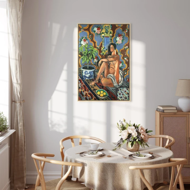 Obraz - Henri Matisse – Figura dekoracyjna na tle ozdobnym
