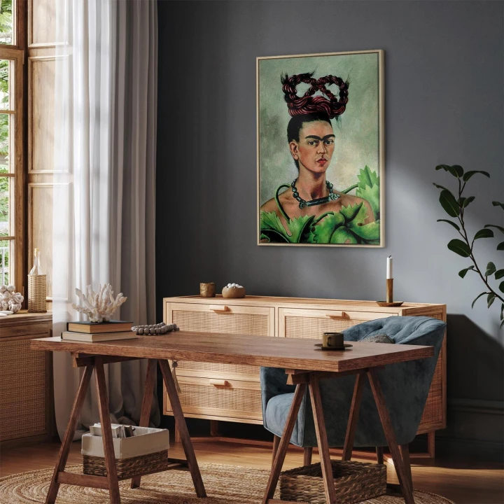 Obraz - Frida Kahlo – Autoportret z warkoczem