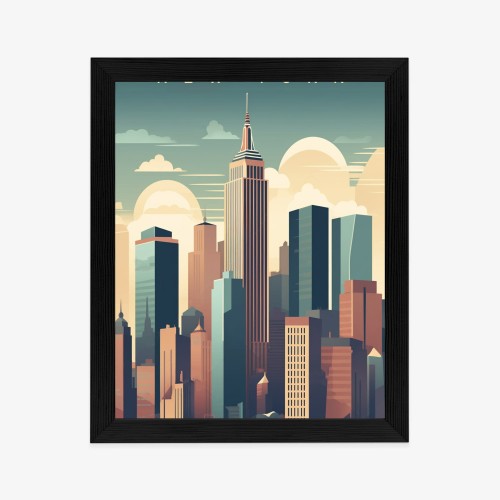 Plakat Wieżowce W Nowym Jorku Ilustracja