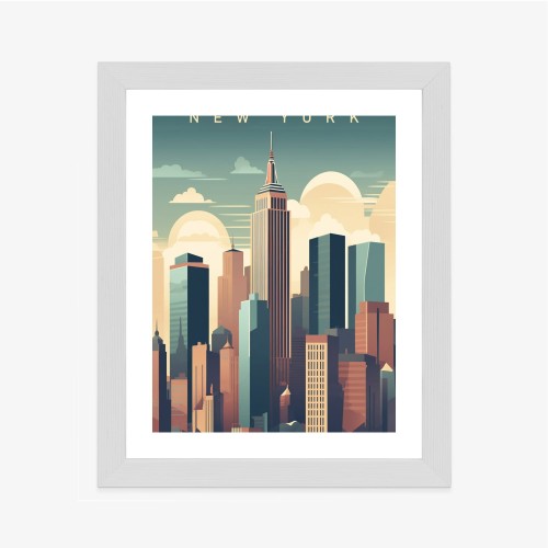 Plakat Wieżowce W Nowym Jorku Ilustracja