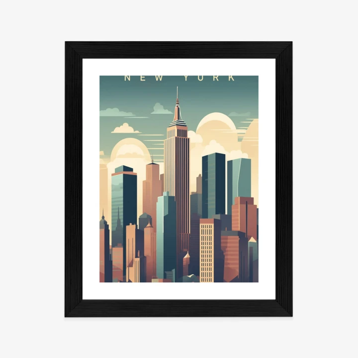 Plakat Wieżowce W Nowym Jorku Ilustracja