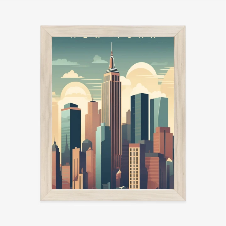 Plakat Wieżowce W Nowym Jorku Ilustracja