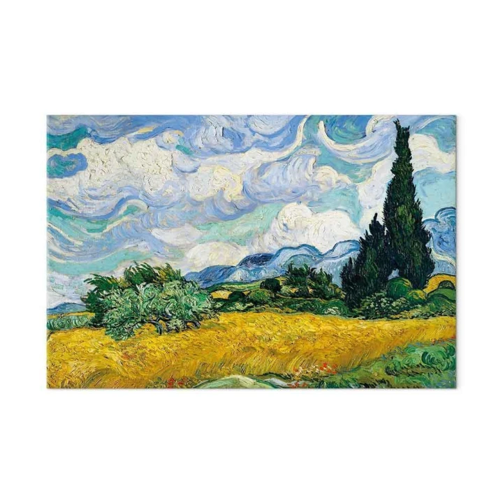 Obraz - Vincent Van Gogh – Pole pszenicy z cyprysami