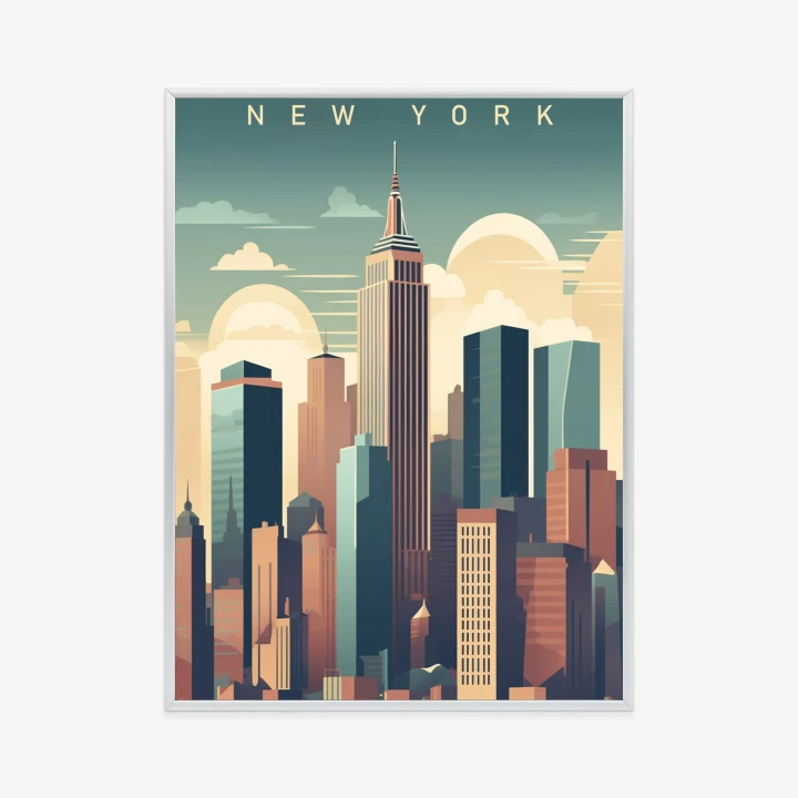Plakat Wieżowce W Nowym Jorku Ilustracja