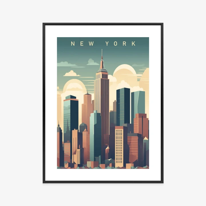 Plakat Wieżowce W Nowym Jorku Ilustracja