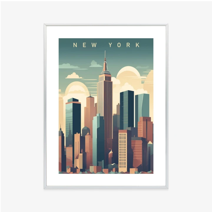 Plakat Wieżowce W Nowym Jorku Ilustracja