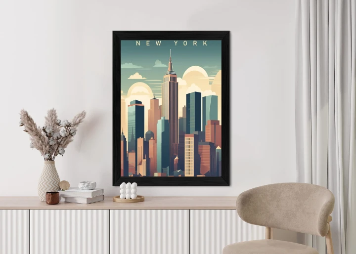 Plakat Wieżowce W Nowym Jorku Ilustracja