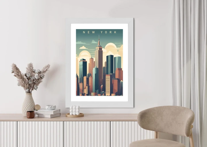 Plakat Wieżowce W Nowym Jorku Ilustracja