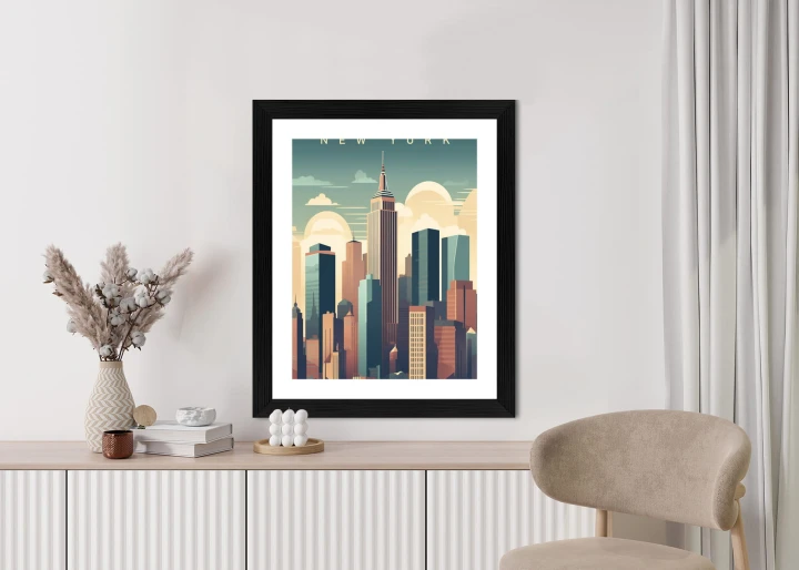 Plakat Wieżowce W Nowym Jorku Ilustracja