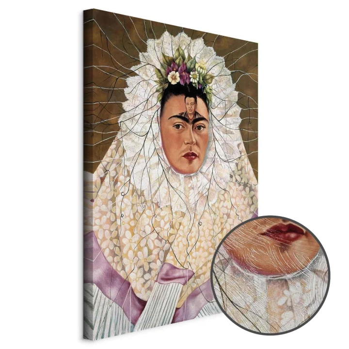 Obraz - Frida Kahlo – Autoportret jako Tehuana (Diego w moich myślach)
