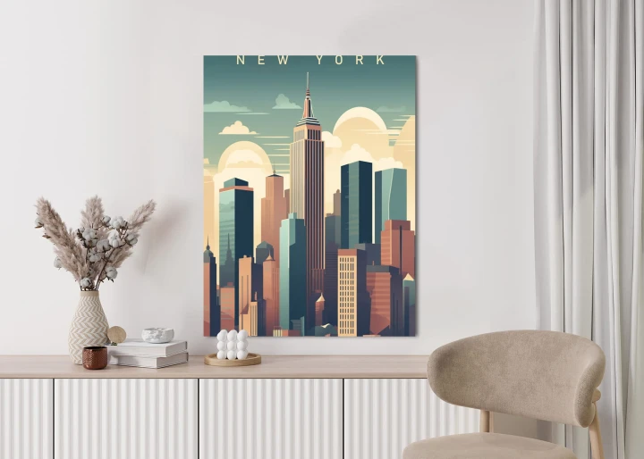 Plakat Wieżowce W Nowym Jorku Ilustracja