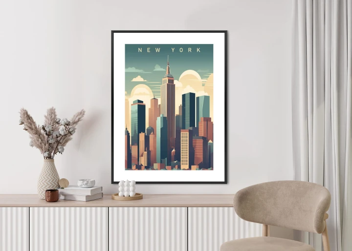 Plakat Wieżowce W Nowym Jorku Ilustracja