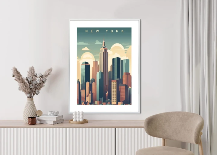 Plakat Wieżowce W Nowym Jorku Ilustracja