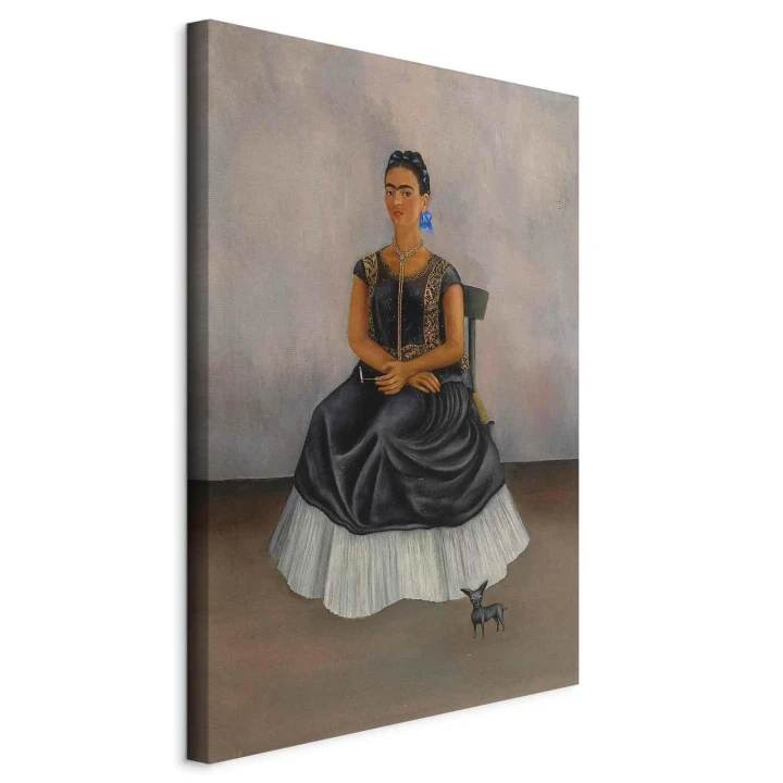 Obraz - Frida Kahlo – Autoportret z psem Itzcuintli