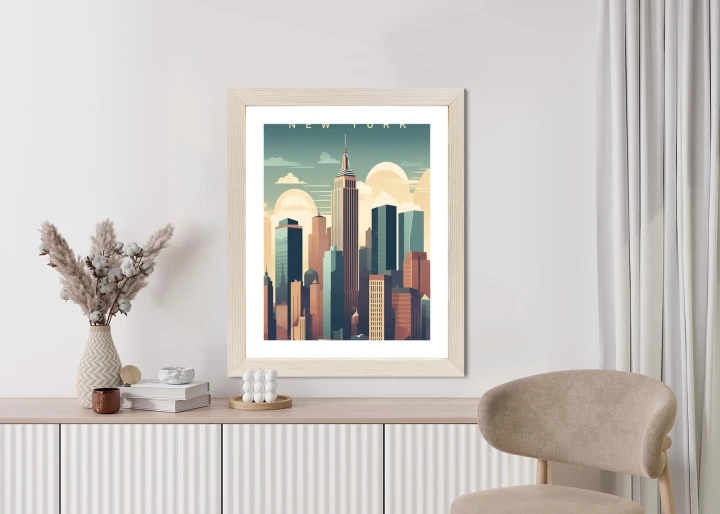 Plakat Wieżowce W Nowym Jorku Ilustracja