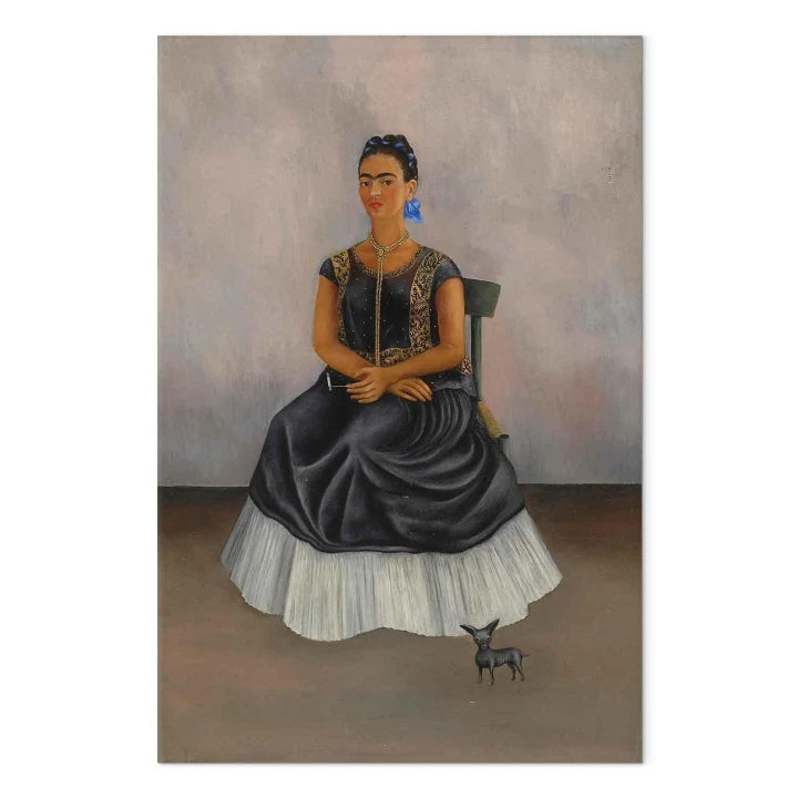 Obraz - Frida Kahlo – Autoportret z psem Itzcuintli