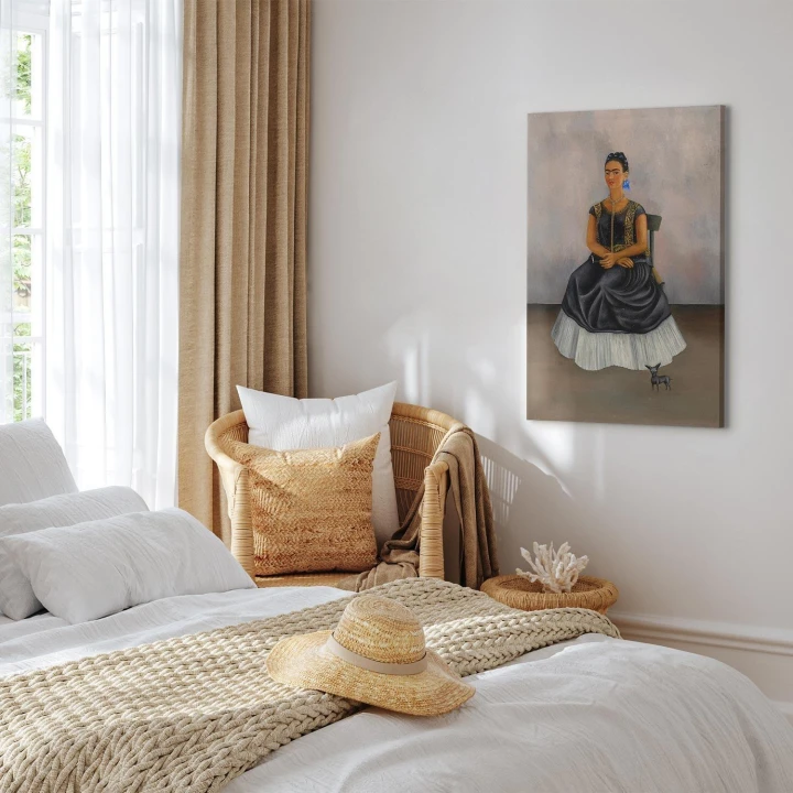 Obraz - Frida Kahlo – Autoportret z psem Itzcuintli