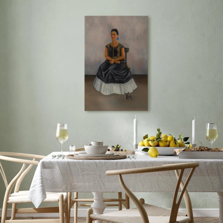 Obraz - Frida Kahlo – Autoportret z psem Itzcuintli