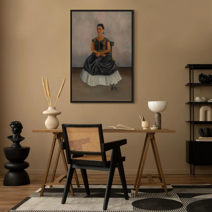 Obraz - Frida Kahlo – Autoportret z psem Itzcuintli