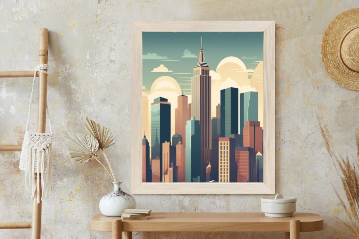 Plakat Wieżowce W Nowym Jorku Ilustracja