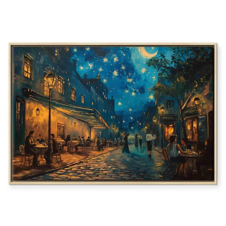 Obraz - Uliczka Paryża - obraz inspirowany stylem Vincenta van Gogha