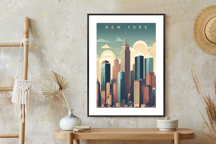 Plakat Wieżowce W Nowym Jorku Ilustracja